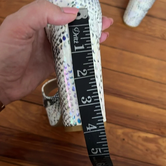 Bamboo "Compose" Platform Block Heels in Iridescent Snakeskin - NIB - Size 9 - Picture 7 of 13